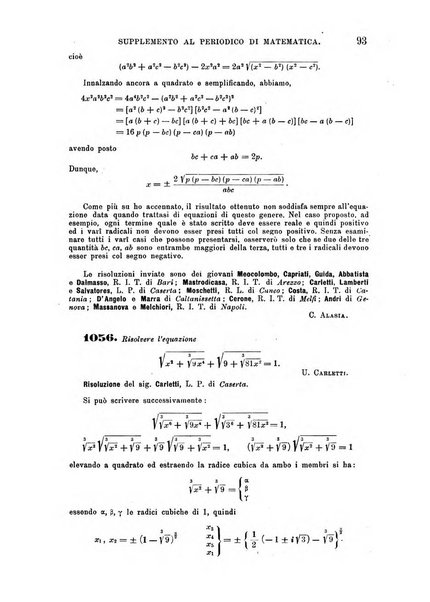 Periodico di matematica per l'insegnamento secondario