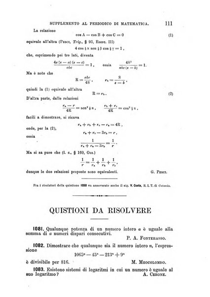 Periodico di matematica per l'insegnamento secondario