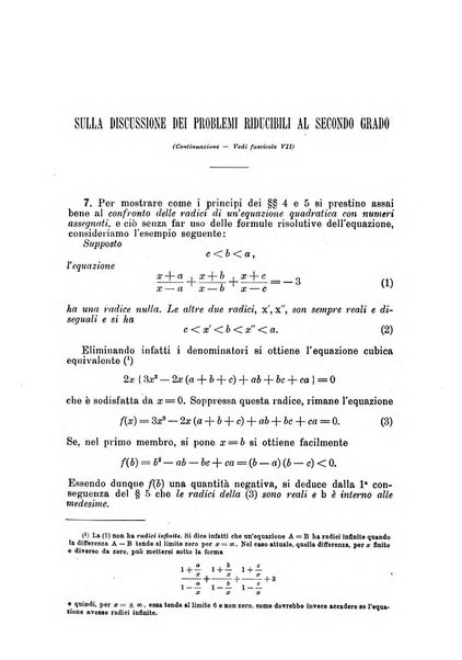 Periodico di matematica per l'insegnamento secondario