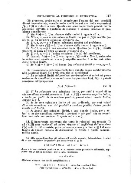 Periodico di matematica per l'insegnamento secondario