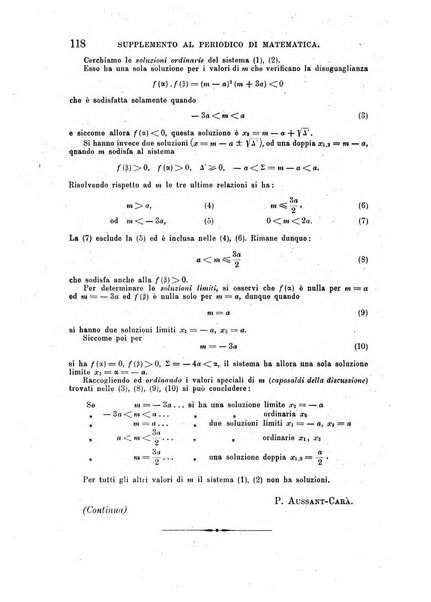 Periodico di matematica per l'insegnamento secondario