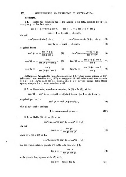 Periodico di matematica per l'insegnamento secondario