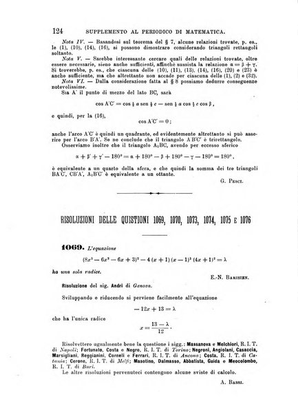 Periodico di matematica per l'insegnamento secondario