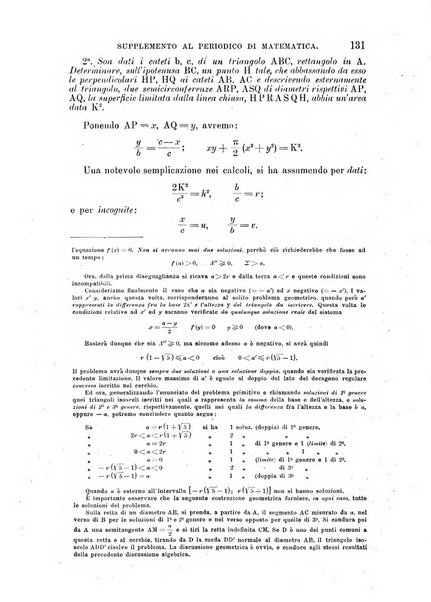 Periodico di matematica per l'insegnamento secondario