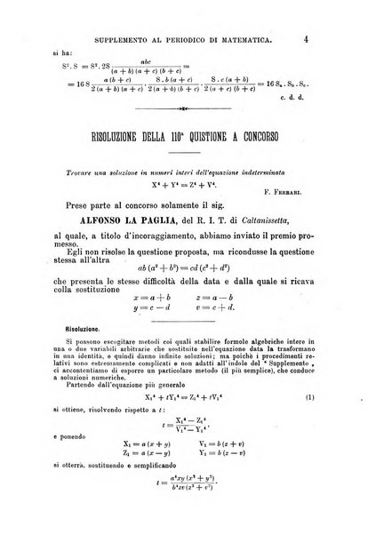 Periodico di matematica per l'insegnamento secondario