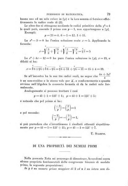 Periodico di matematica per l'insegnamento secondario