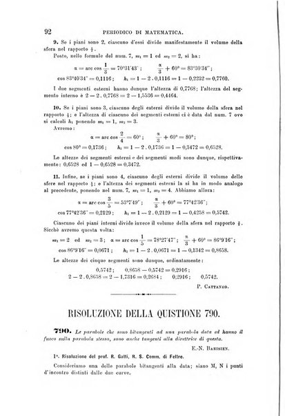 Periodico di matematica per l'insegnamento secondario