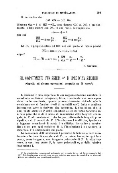 Periodico di matematica per l'insegnamento secondario