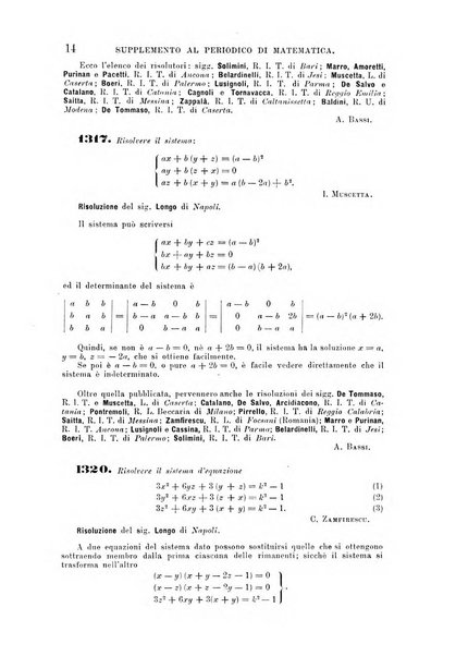 Periodico di matematica per l'insegnamento secondario