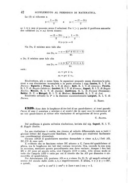 Periodico di matematica per l'insegnamento secondario