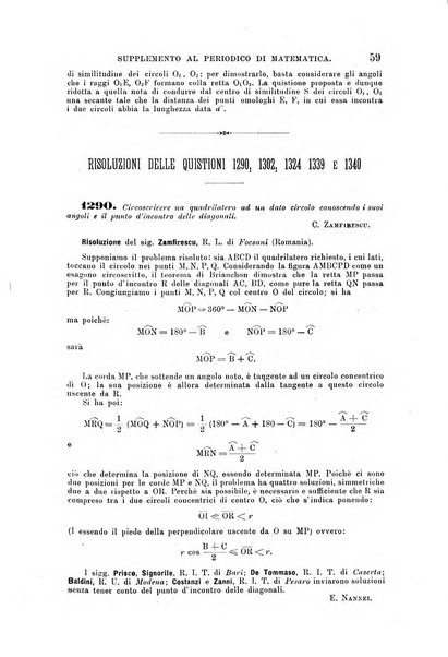 Periodico di matematica per l'insegnamento secondario