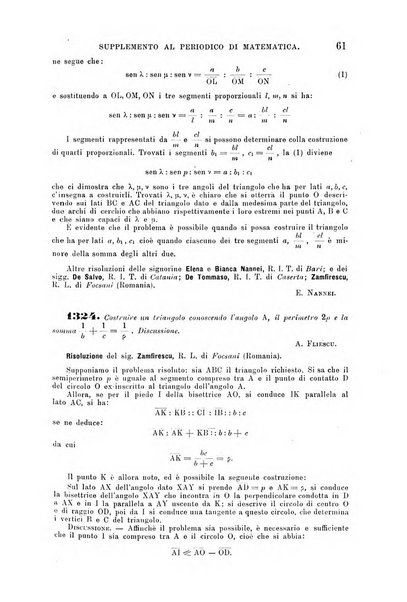 Periodico di matematica per l'insegnamento secondario