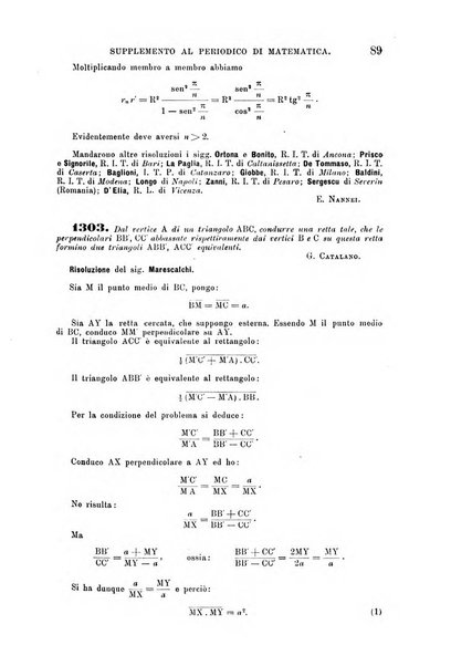 Periodico di matematica per l'insegnamento secondario