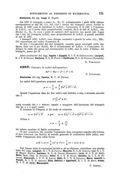 Periodico di matematica per l'insegnamento secondario