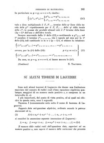 Periodico di matematica per l'insegnamento secondario