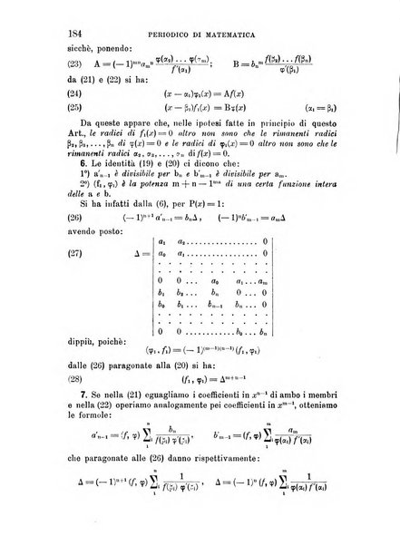 Periodico di matematica per l'insegnamento secondario