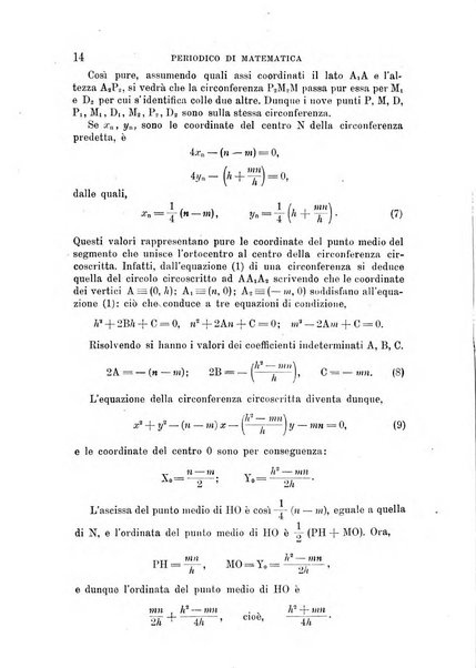 Periodico di matematica per l'insegnamento secondario