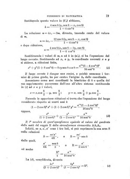 Periodico di matematica per l'insegnamento secondario