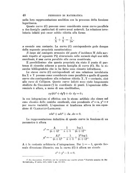 Periodico di matematica per l'insegnamento secondario