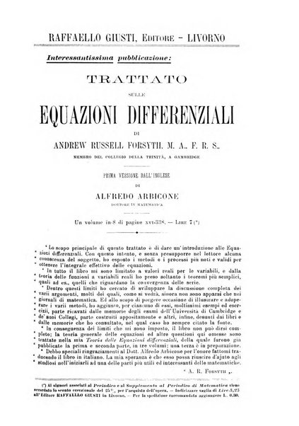 Periodico di matematica per l'insegnamento secondario