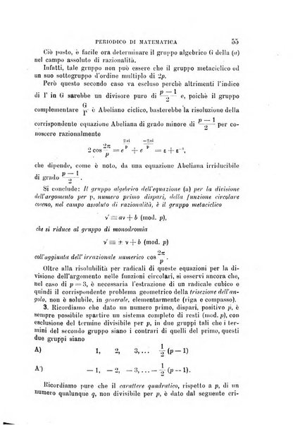 Periodico di matematica per l'insegnamento secondario