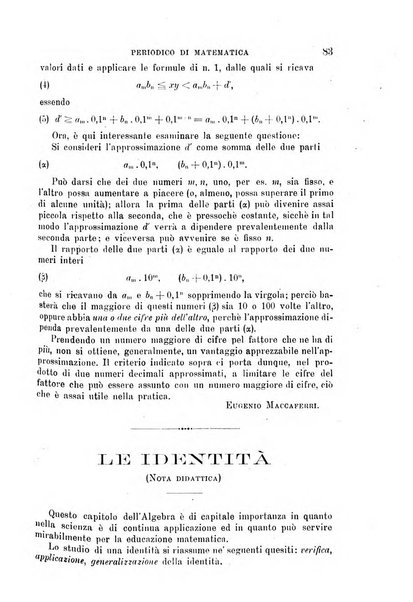 Periodico di matematica per l'insegnamento secondario