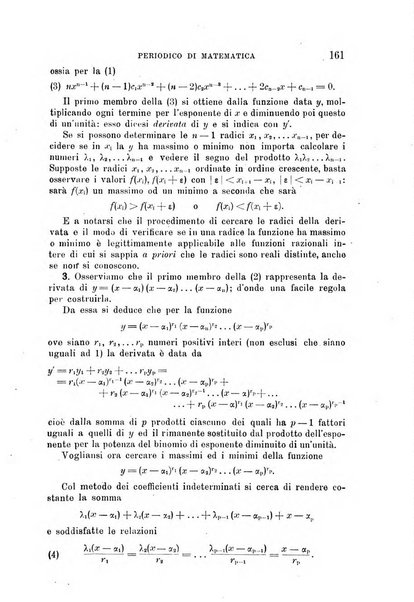 Periodico di matematica per l'insegnamento secondario