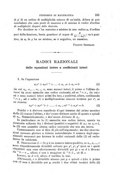 Periodico di matematica per l'insegnamento secondario