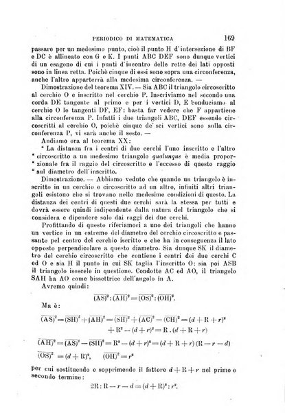 Periodico di matematica per l'insegnamento secondario