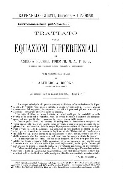 Periodico di matematica per l'insegnamento secondario