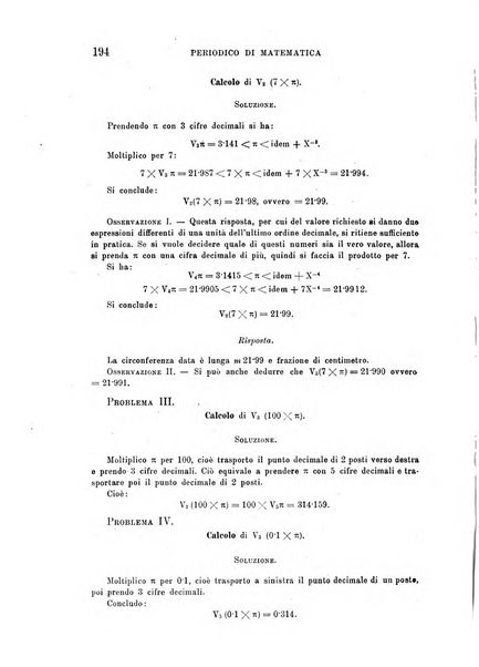 Periodico di matematica per l'insegnamento secondario