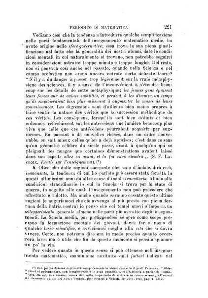 Periodico di matematica per l'insegnamento secondario