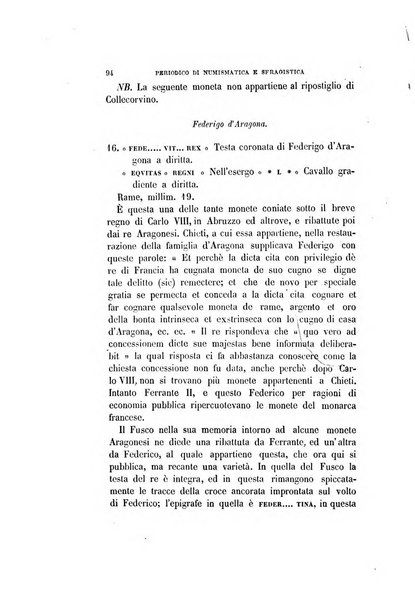 Periodico di numismatica e sfragistica per la storia d'Italia