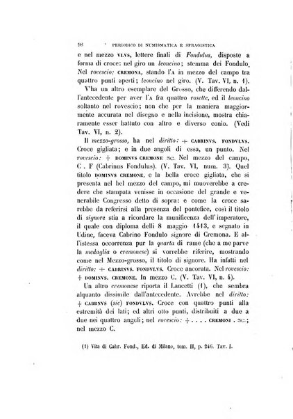 Periodico di numismatica e sfragistica per la storia d'Italia