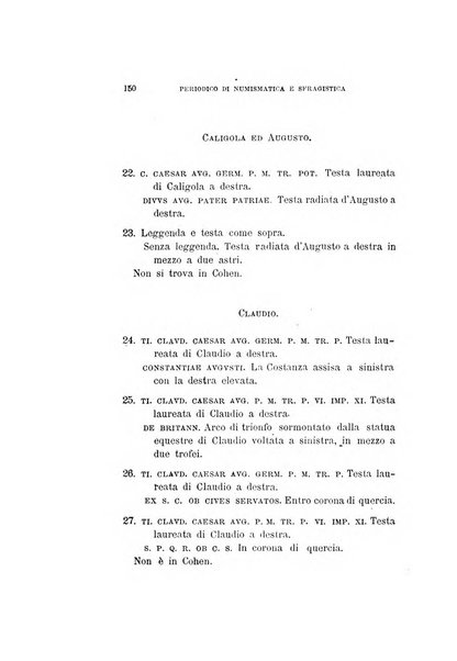 Periodico di numismatica e sfragistica per la storia d'Italia