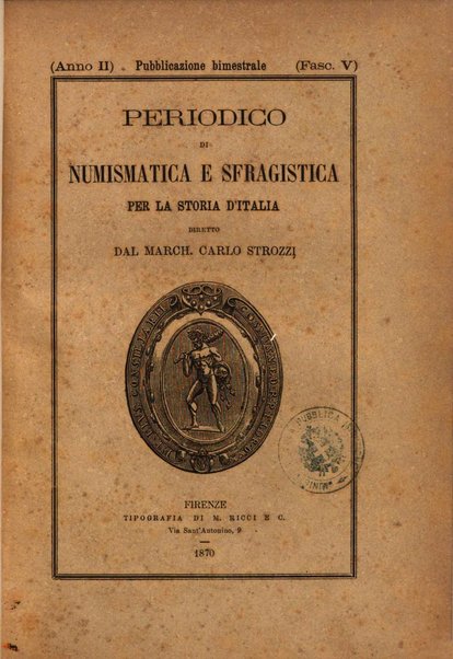 Periodico di numismatica e sfragistica per la storia d'Italia