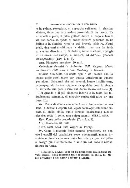 Periodico di numismatica e sfragistica per la storia d'Italia