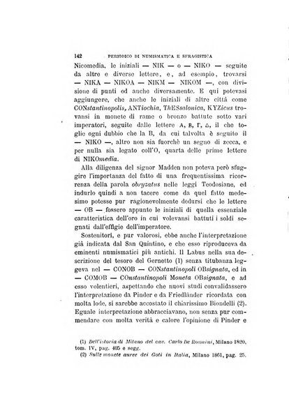 Periodico di numismatica e sfragistica per la storia d'Italia