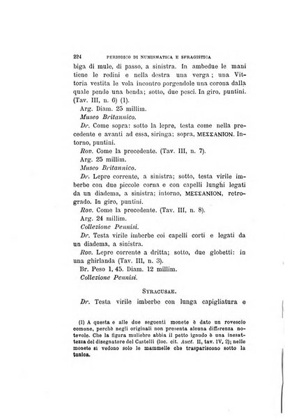 Periodico di numismatica e sfragistica per la storia d'Italia