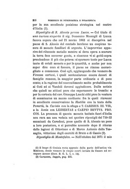 Periodico di numismatica e sfragistica per la storia d'Italia