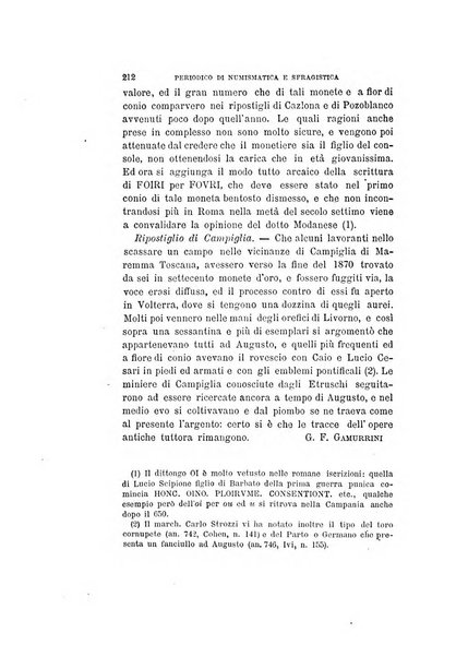 Periodico di numismatica e sfragistica per la storia d'Italia