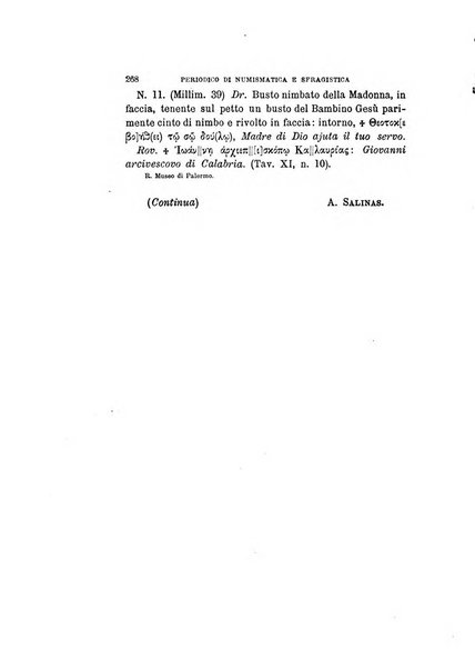 Periodico di numismatica e sfragistica per la storia d'Italia