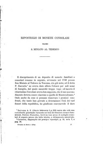 Periodico di numismatica e sfragistica per la storia d'Italia