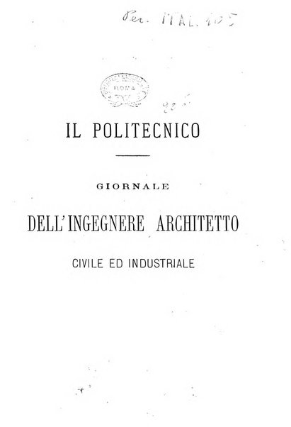 Il politecnico-Giornale dell'ingegnere architetto civile ed industriale