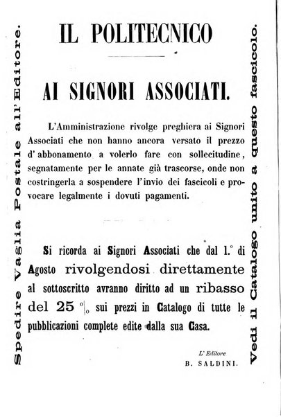 Il politecnico-Giornale dell'ingegnere architetto civile ed industriale