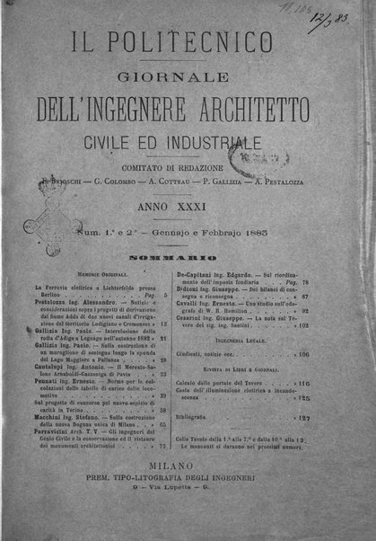 Il politecnico-Giornale dell'ingegnere architetto civile ed industriale