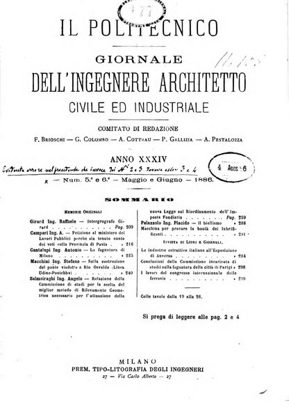 Il politecnico-Giornale dell'ingegnere architetto civile ed industriale