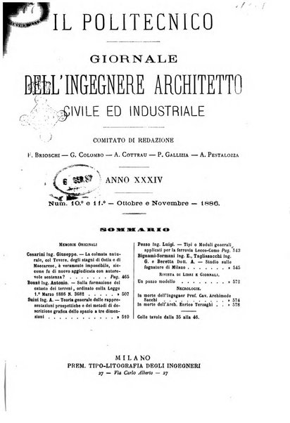 Il politecnico-Giornale dell'ingegnere architetto civile ed industriale