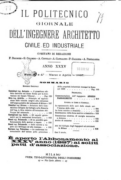 Il politecnico-Giornale dell'ingegnere architetto civile ed industriale