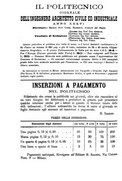 Il politecnico-Giornale dell'ingegnere architetto civile ed industriale